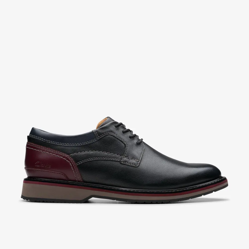 Clarks Herren-Oxfordschuhe aus schwarzem Leder, Modell Monahan online