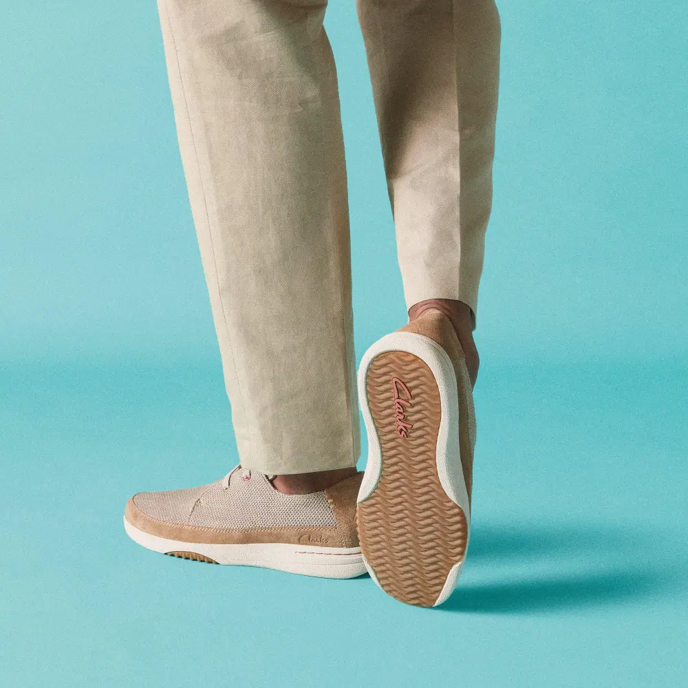 Clarks Herren-Sneaker Easeway Lace Sand Combination online