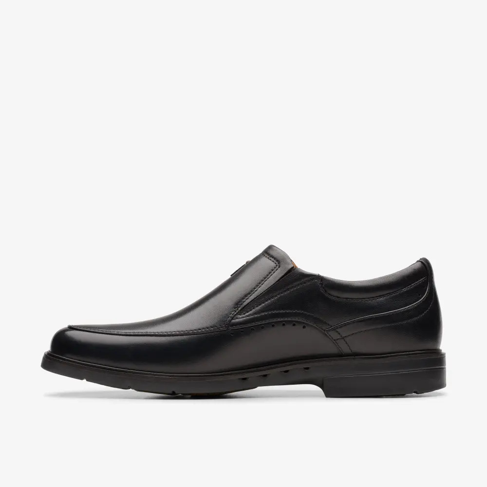 Clarks Herren Un Kendric Go Schwarze Leder-Loafer Schuhe online