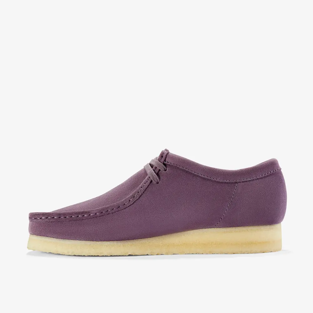 Clarks Herren-Wallabee-Wildlederschuhe in Pflaumenfarbe online