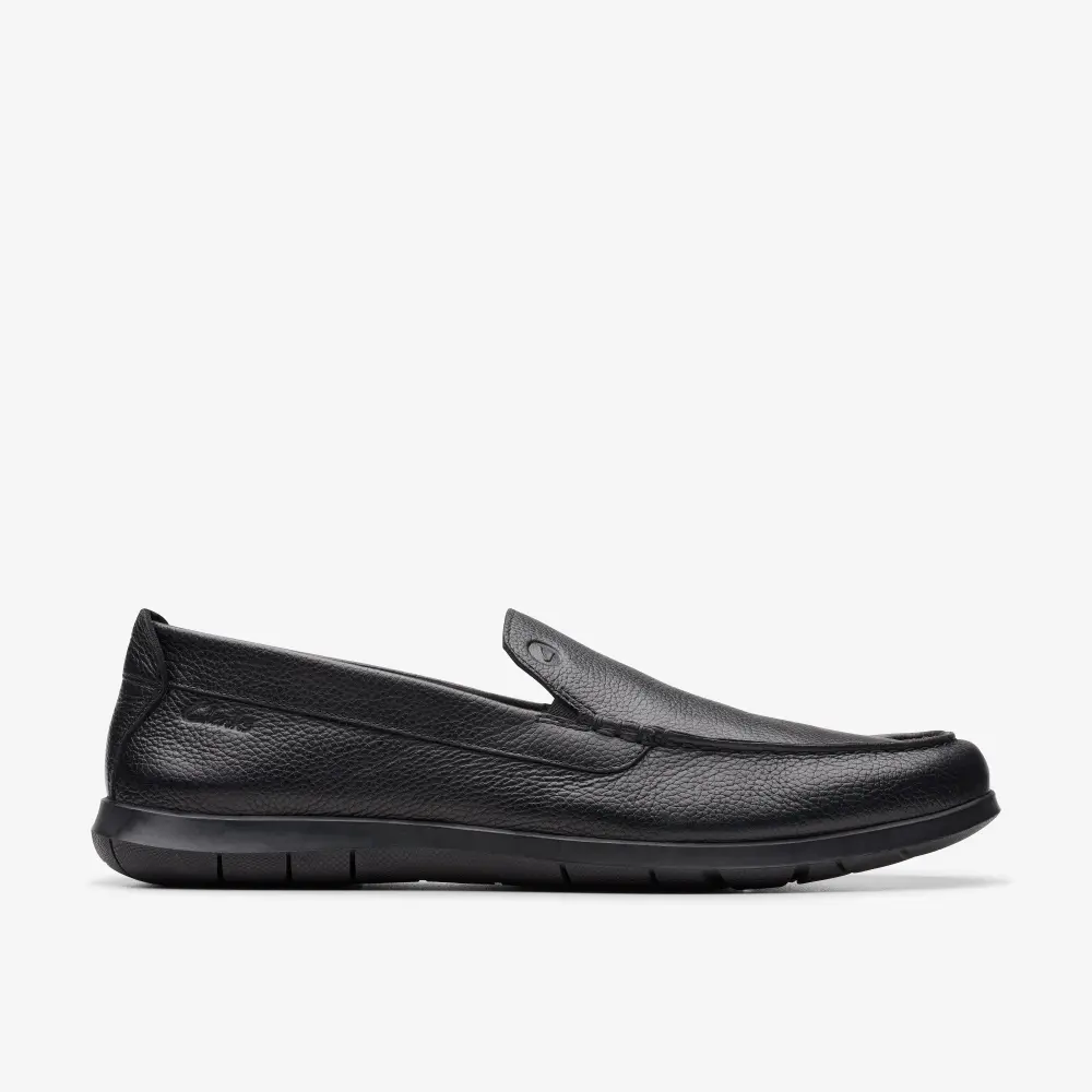 Flexway Step Herren-Loafer aus schwarzem Leder online