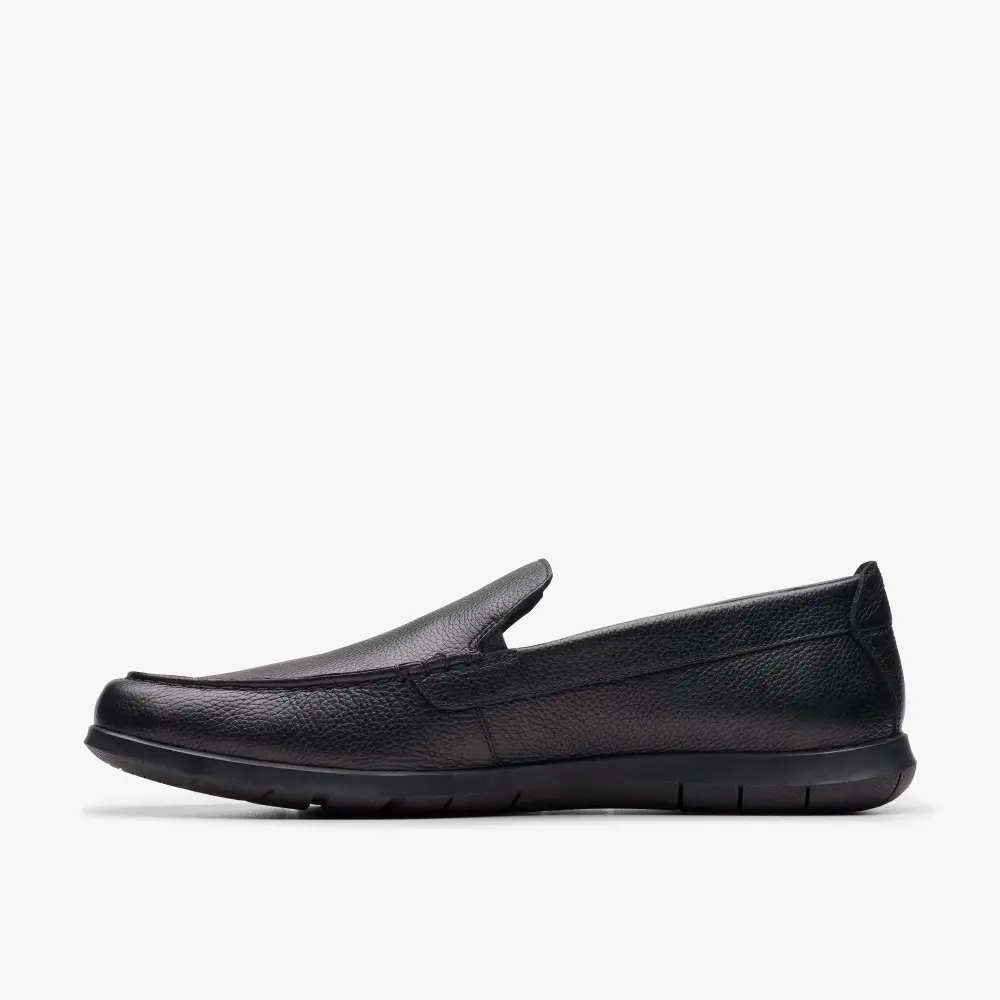 Flexway Step Herren-Loafer aus schwarzem Leder online