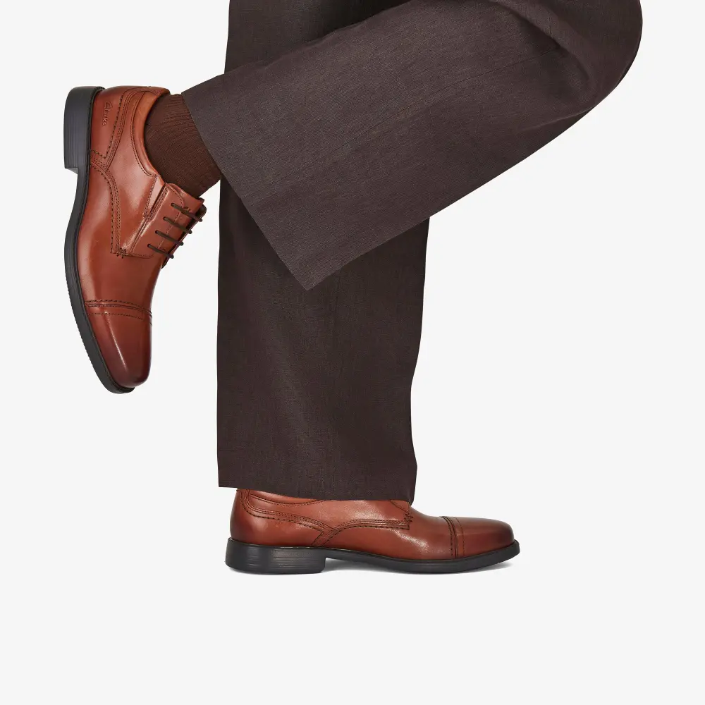 Herren Dresslite Cap aus hellbraunem Oxford-Leder online