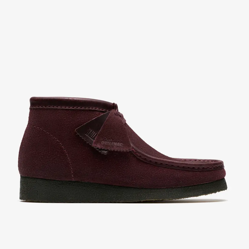 Herren-Wallabee-Stiefel aus lila-traubenfarbenem Wildleder online