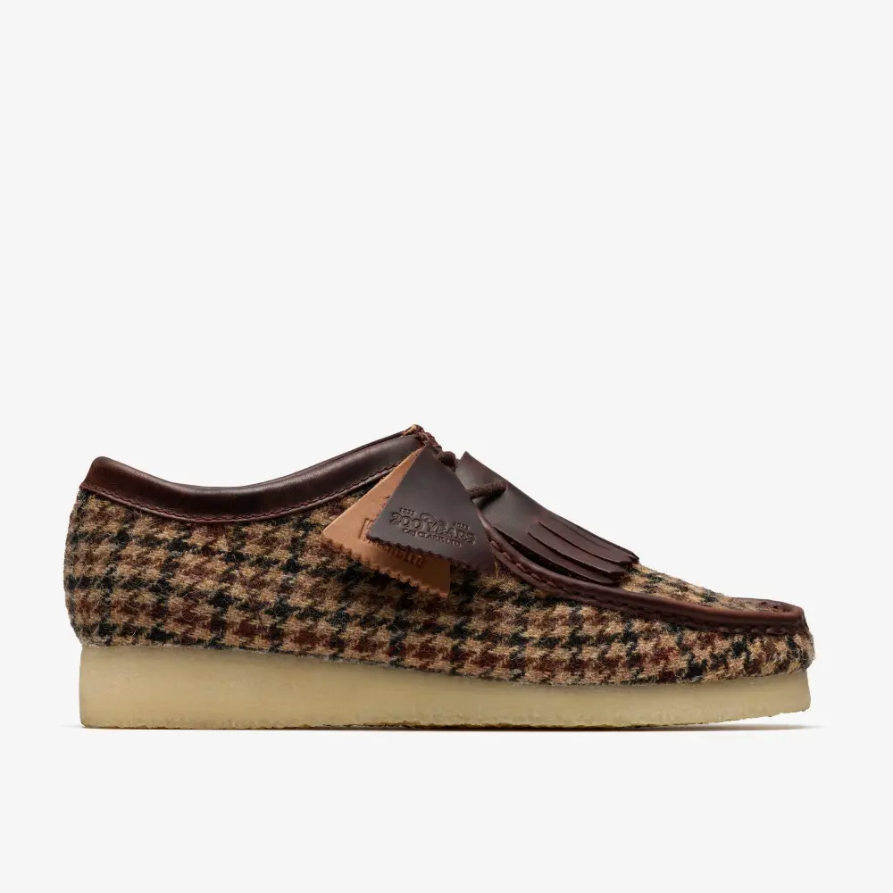 Herren-Wallabees aus braunem Tweed online