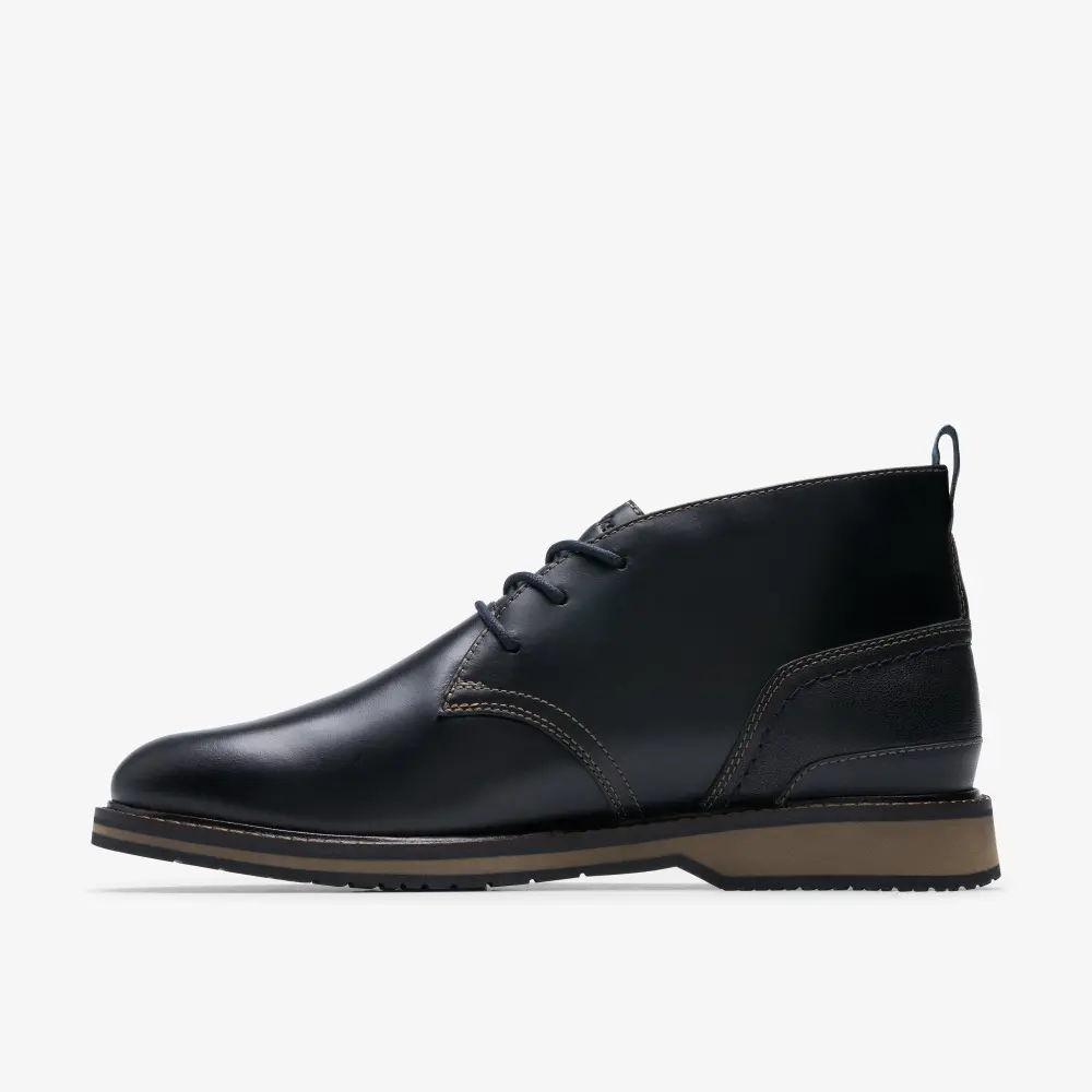 Monahan Chukka Herrenstiefel, schwarz, glatt online