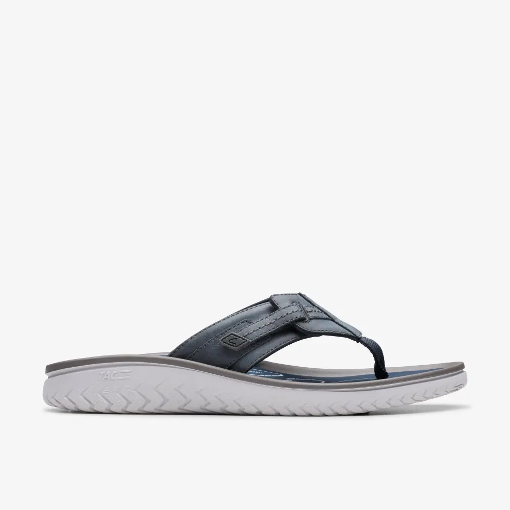 Wesley Sun Herren-Flip-Flops aus marineblauem Leder online