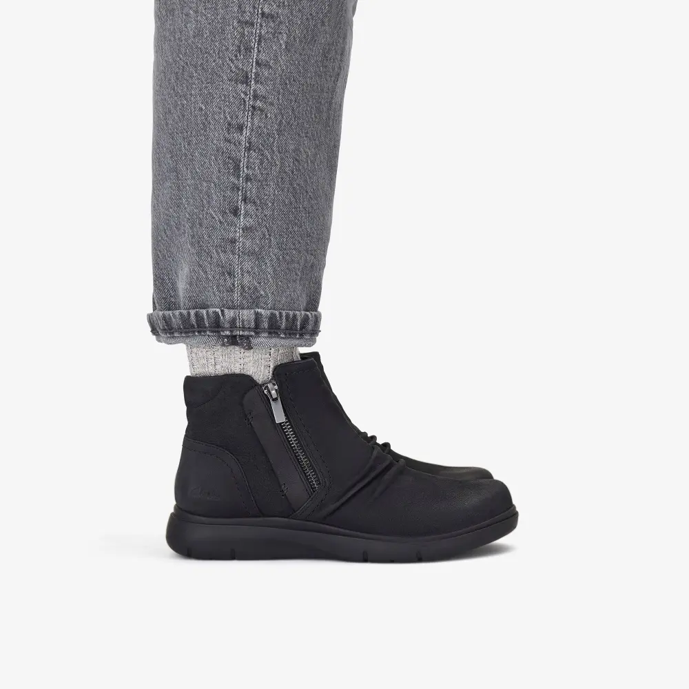 Certina Damen-Ankle-Boots aus rubinrotem Leder, schwarz online