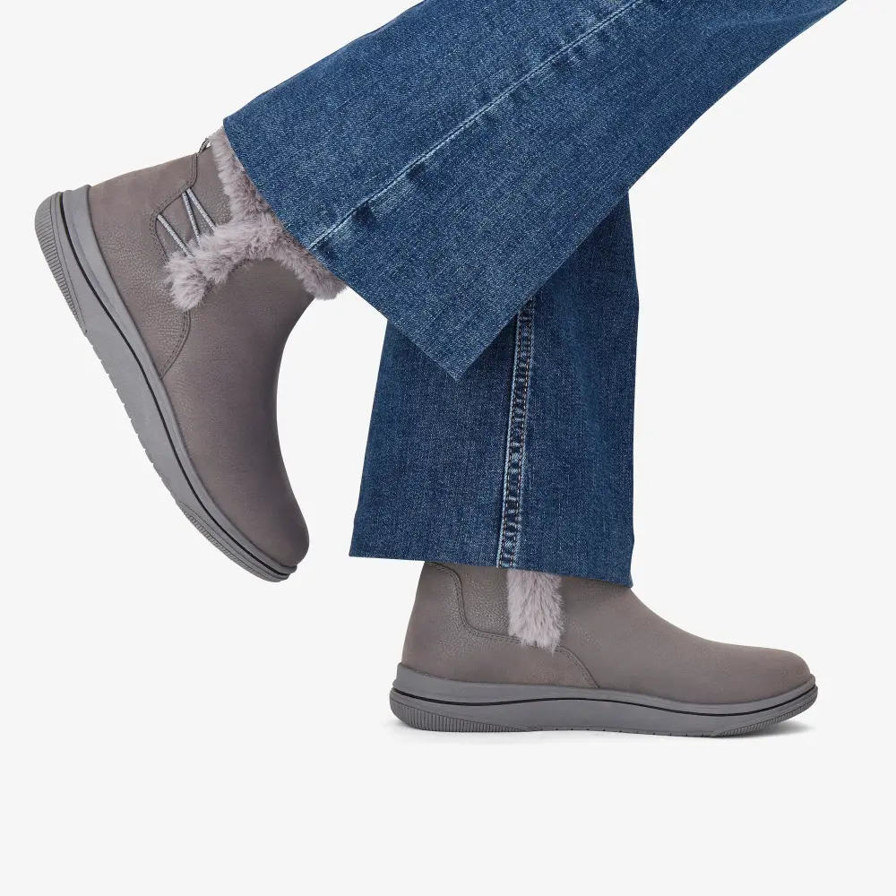 Damen Breeze Pelz-Ankle-Boots in Dunkelgrau online
