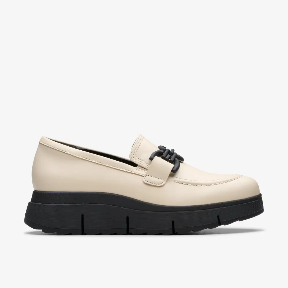 Damen-Loafer Loriini Izzy aus cremefarbenem Leder online