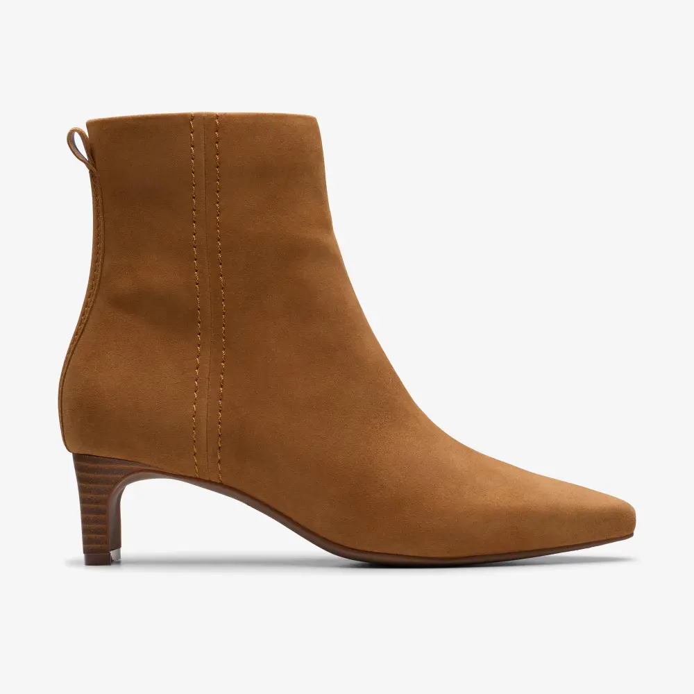 Edina Up Damen-Ankle-Boots aus hellbraunem Wildleder online