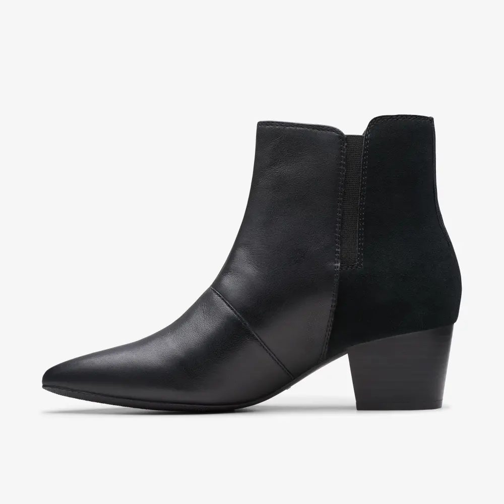 Ellanie Vibe Damen-Ankle-Boots aus schwarzem Leder online