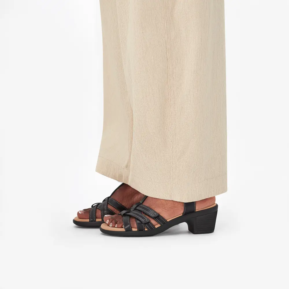 Emily 2 Rose Damen-Sandalen aus schwarzem Leder mit Absatz online