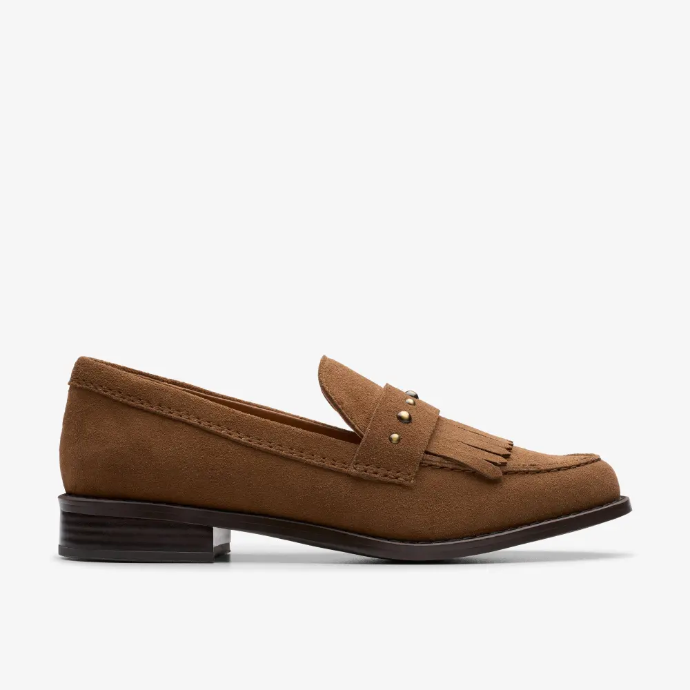 Hana Damen-Loafer aus Walnuss-Wildleder online