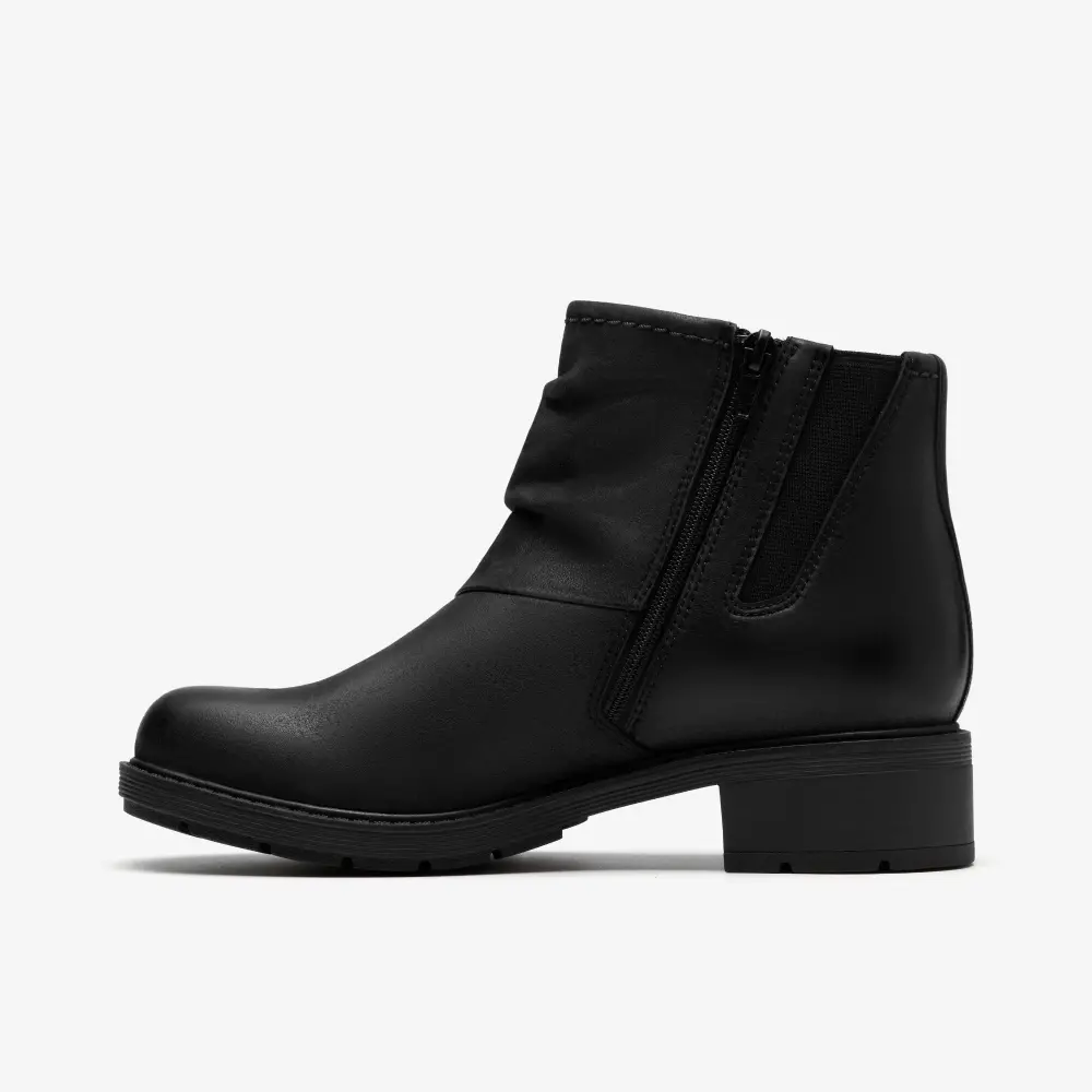Hearth Sofia Damen-Ankle-Boots aus schwarzem Leder online