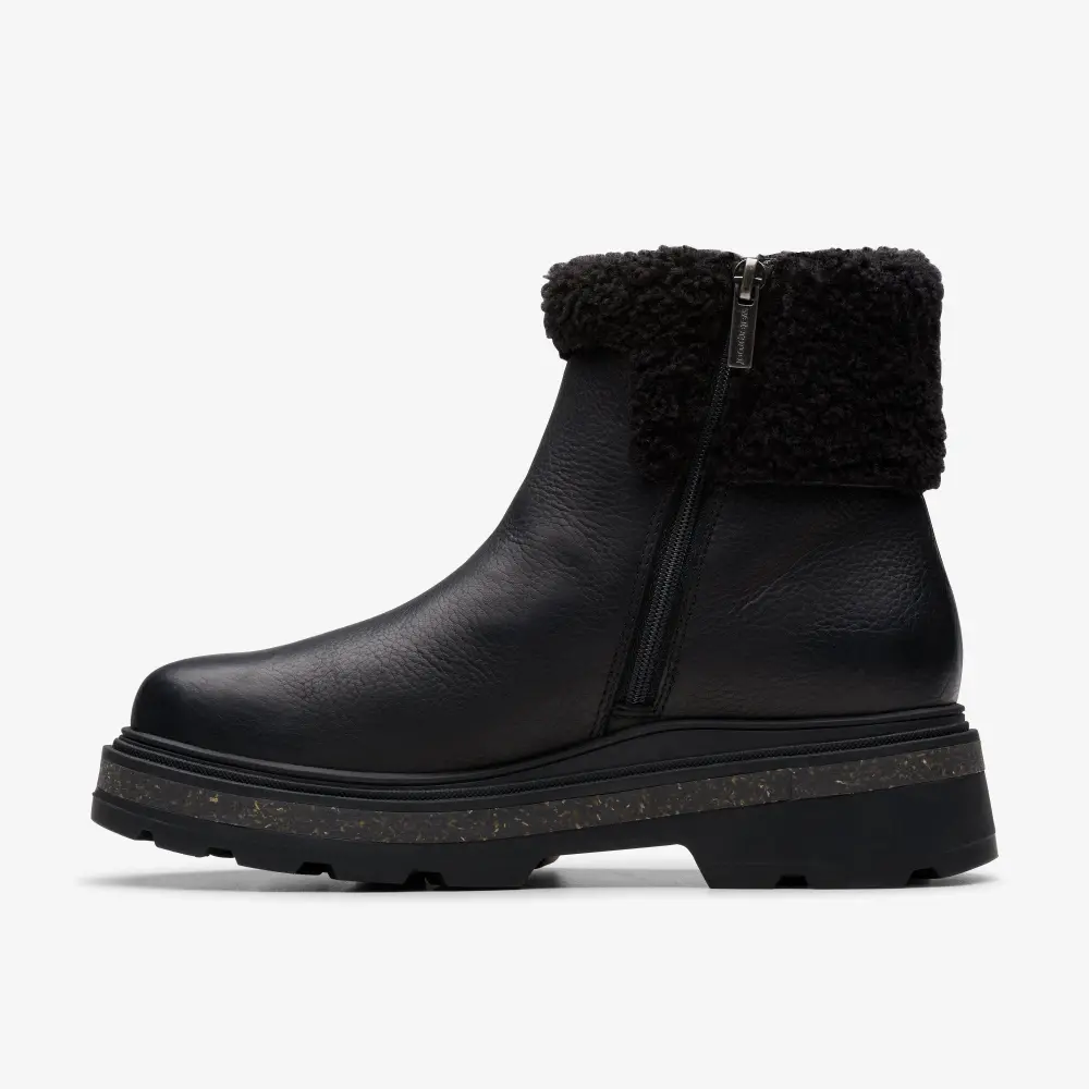 Hencroft Madi WP Damen-Ankle-Boots aus schwarzem, warmgefüttertem Leder, schwarz online