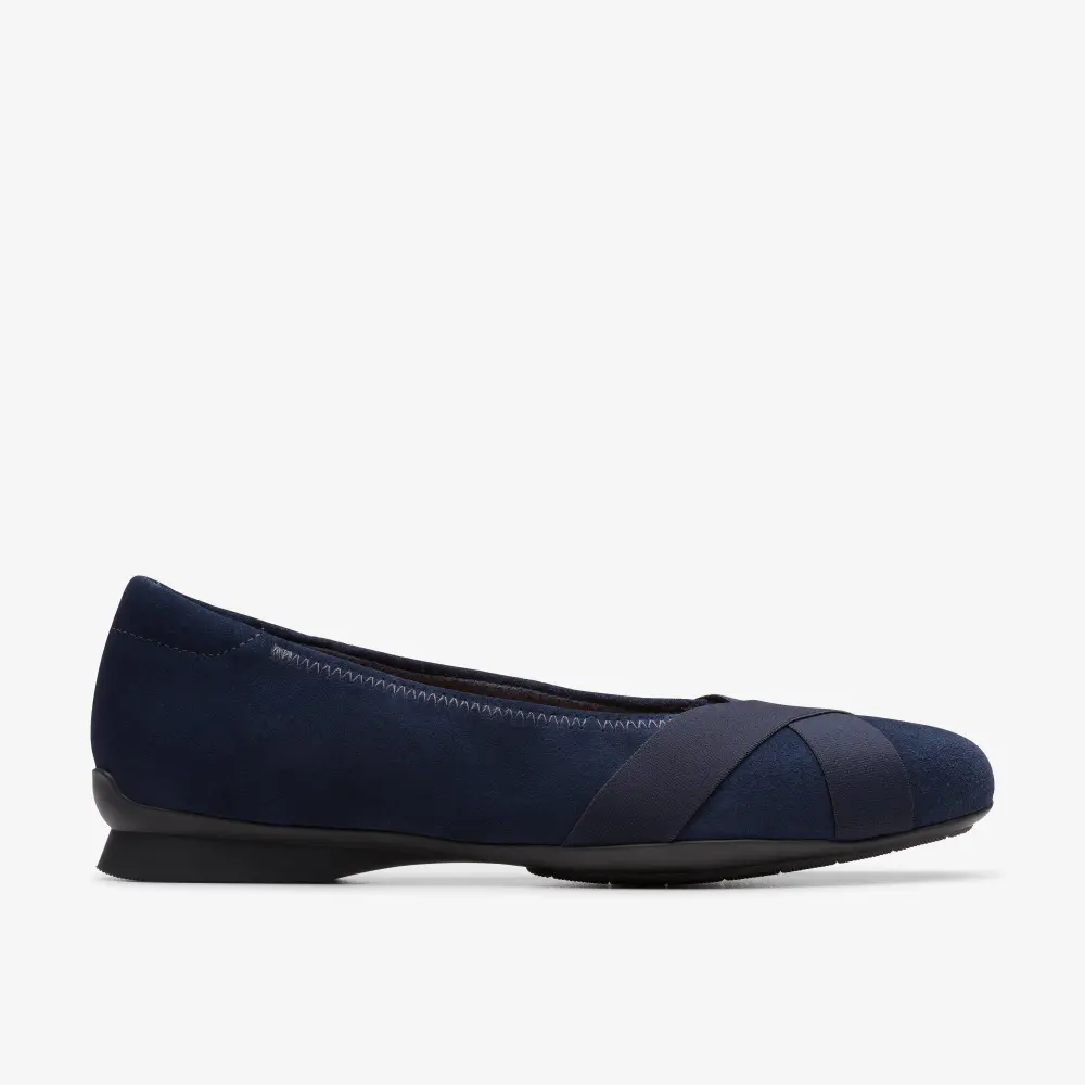 Jazmynn Gem Ballerinas aus marineblauem Wildleder für Damen online