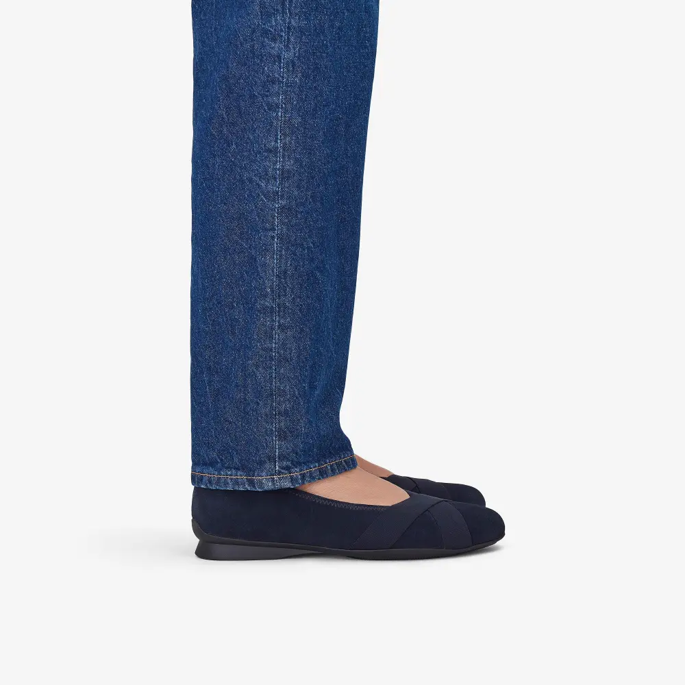 Jazmynn Gem Ballerinas aus marineblauem Wildleder für Damen online