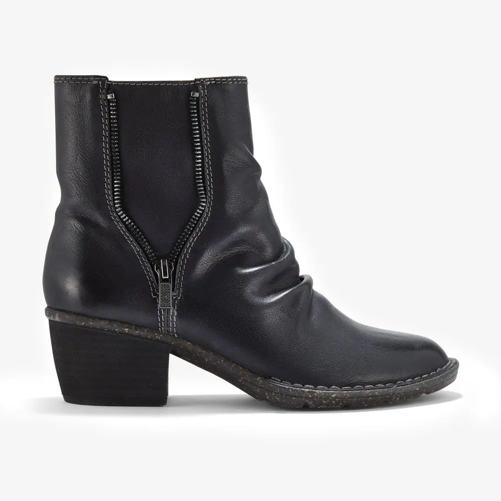 Kastela Zip Damen-Ankle-Boots aus schwarzem Leder online