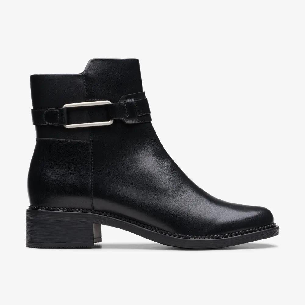 Maye Bella Damen-Ankle-Boots aus schwarzem Leder online