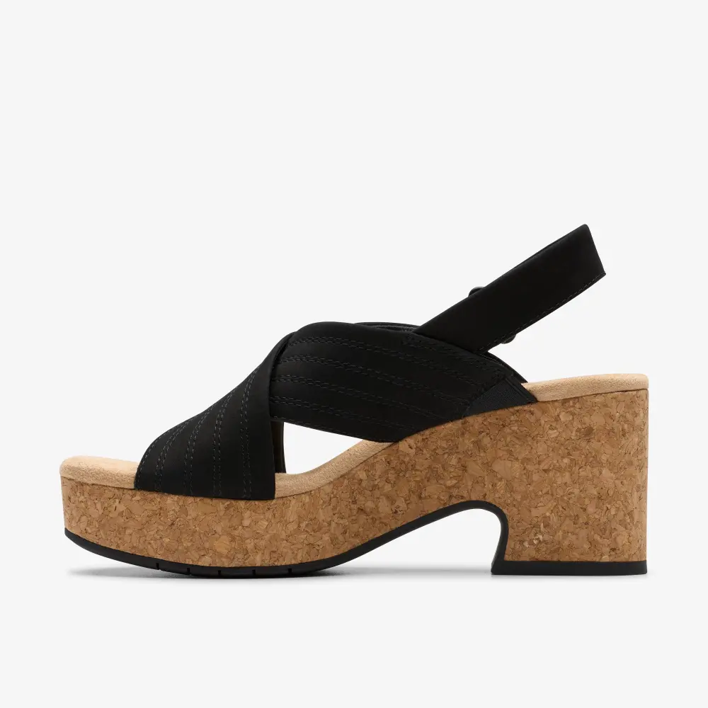 Nerisa West Wedges aus schwarzem Nubukleder für Damen online