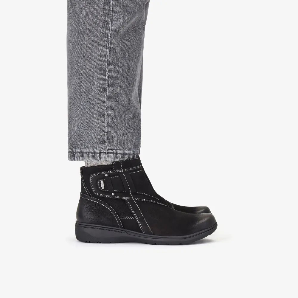 Schwarze Nubuk-Ankle-Boots im Carleigh-Stil für Damen online