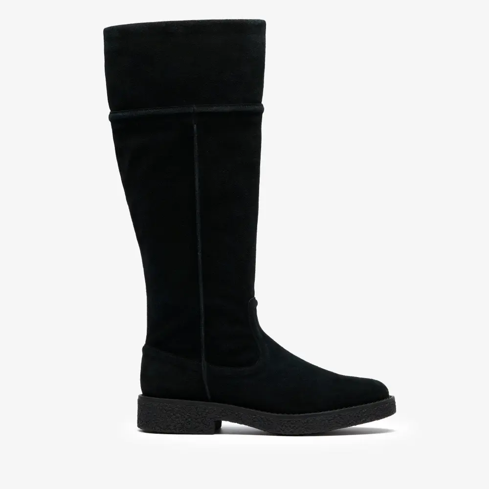 Schwarze Wildleder-Kniestiefel „Nella Hi“ für Damen online