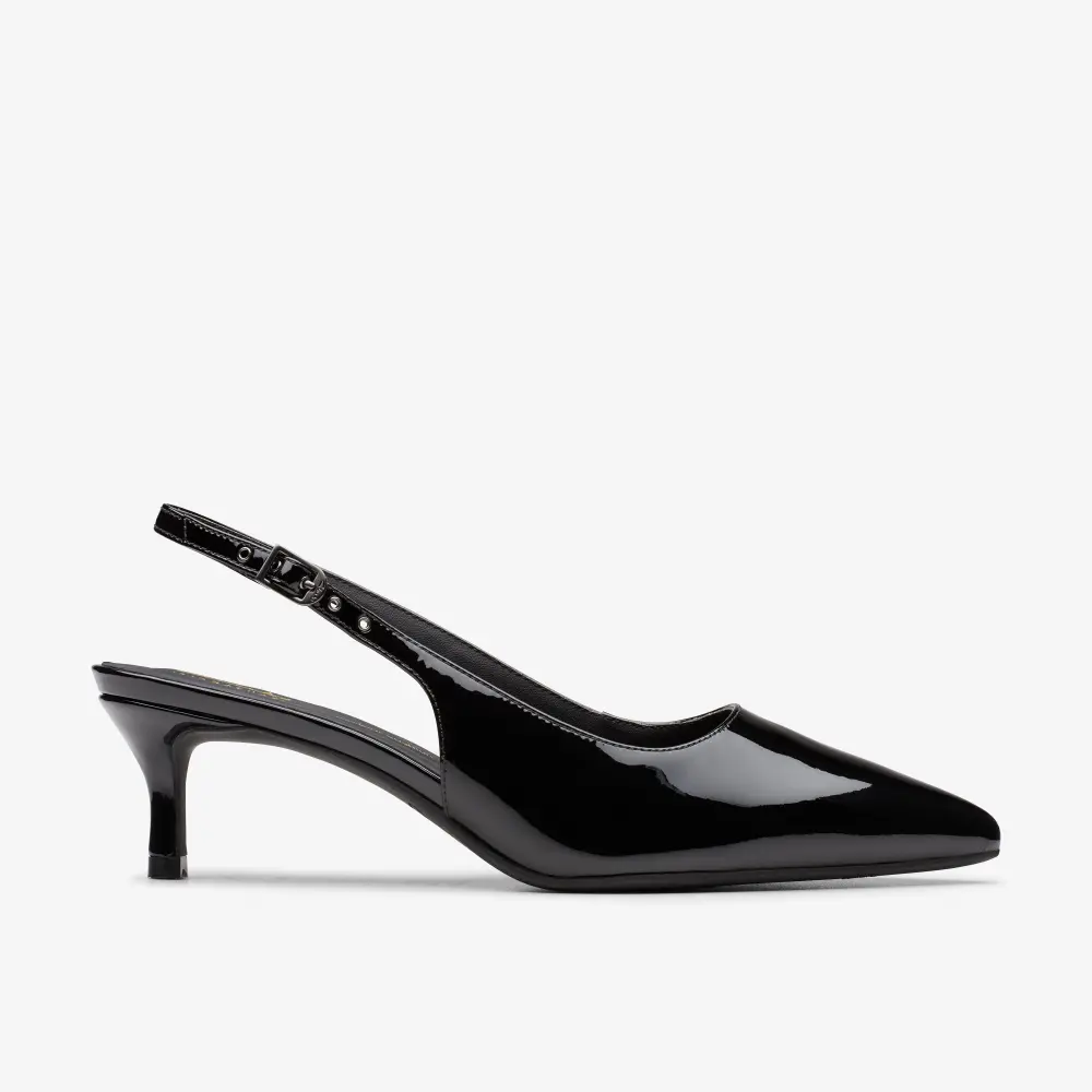 Zarey Sling-Pumps aus schwarzem Leder für Damen online